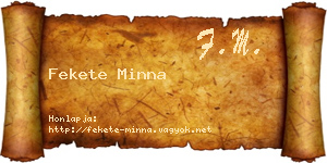 Fekete Minna névjegykártya